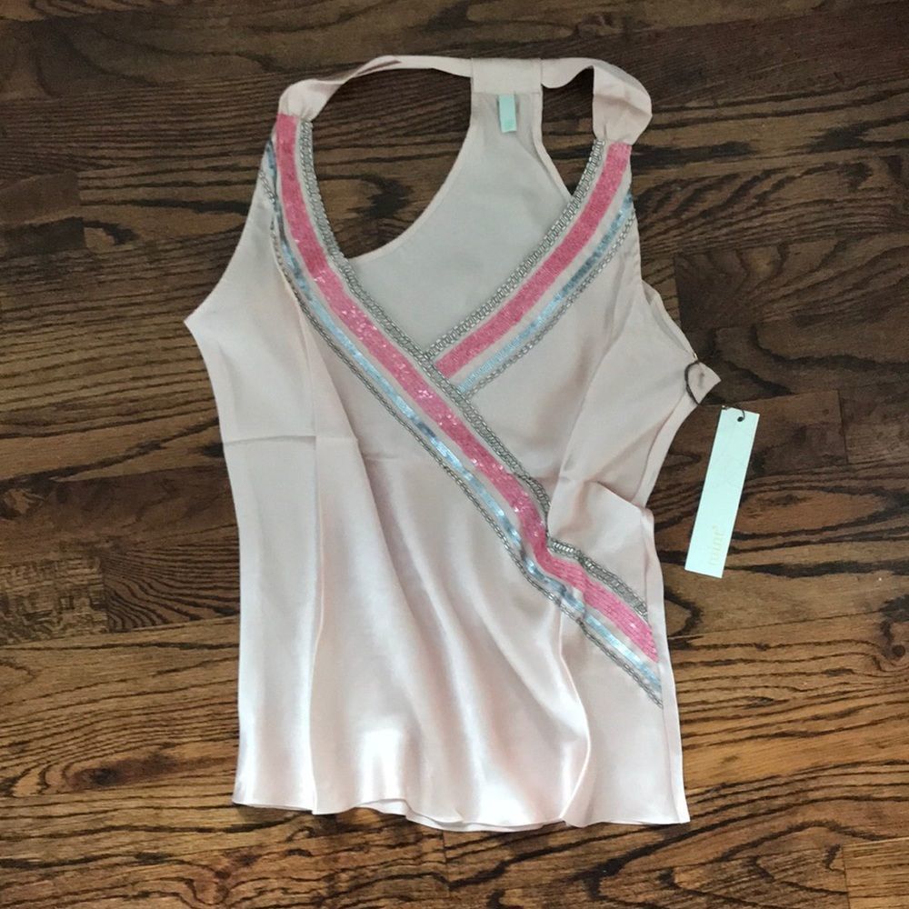 Mint Racerback Silk Top - Picture 3 of 10